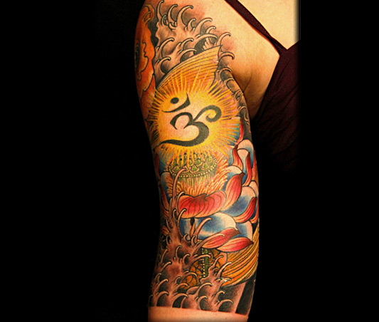 James' 12 Hours Tattoo Japanese style half sleeve tattoo
