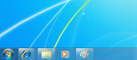 Windows 7 Taskbar With Big Icons