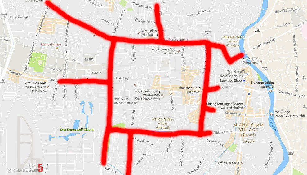 Chiang Mai Map Traffic Congestions