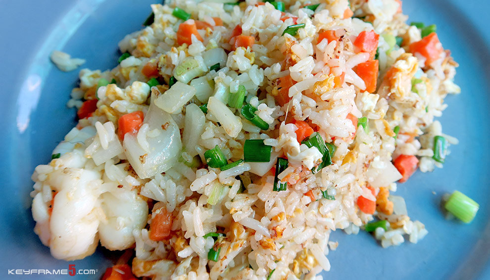 Seafood fried rice in Thailand