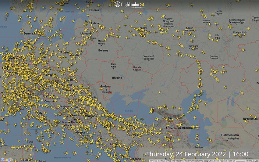 Ukrainian Airspace Closed