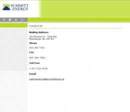 Summitt Energy Contact Page 2007-2008 - No gas and electricity prices